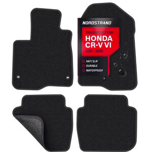 Set of 4 black floor mats for Honda CRV (2 front, 2 rear)